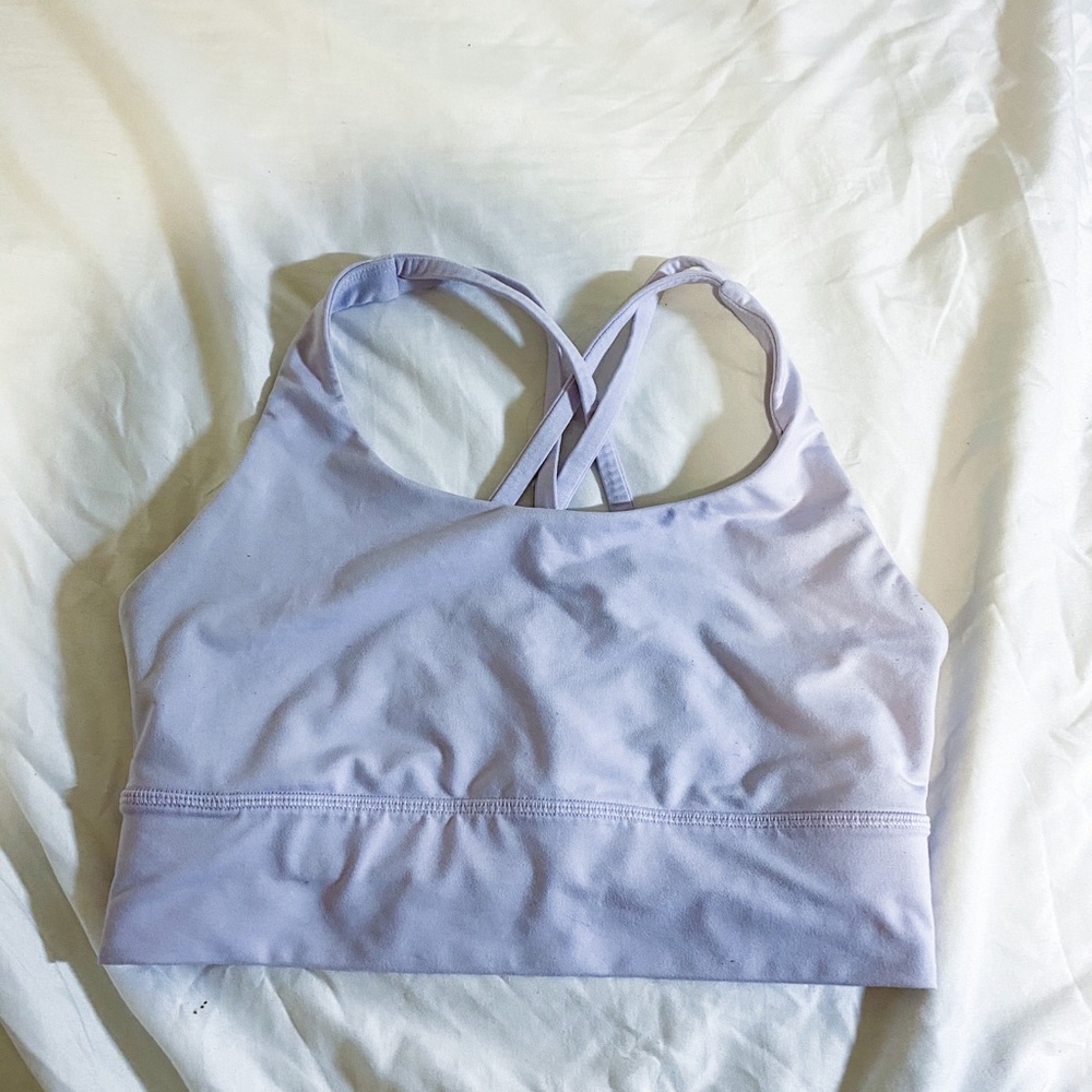lululemon energy bra pale purple lavender rare